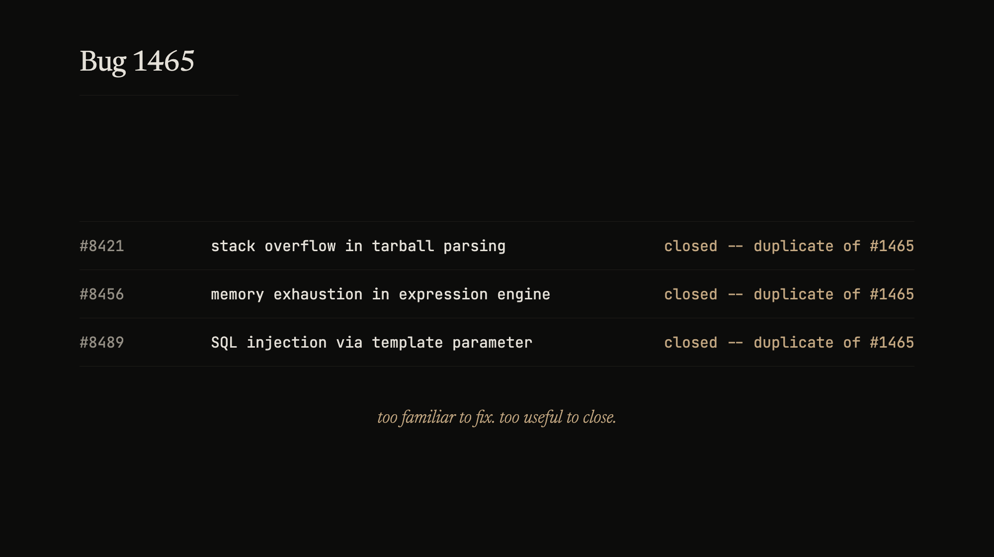 Too familiar to fix. Too useful to close.